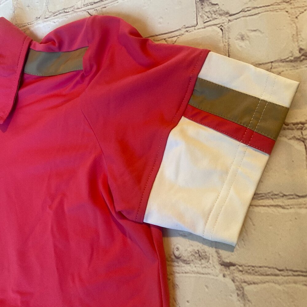NWT MDC Meryl polo shirt flamingo/taupe - Picture 6 of 11